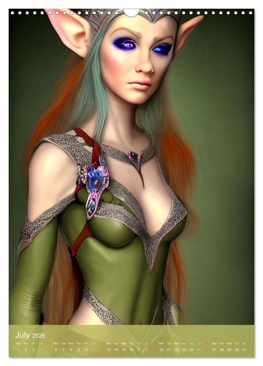 Produktbild: Fantasy Worlds - Digital Artwork (Wall Calendar 2026 DIN A3 portrait), CALVENDO 12 Month Wall Calendar