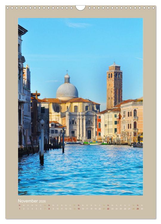 Produktbild: Erlebe mit mir Venedig im Winter (Wandkalender 2026 DIN A3 hoch), CALVENDO Monatskalender