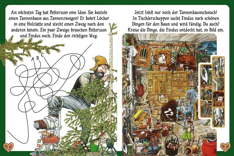Pettersson Und Findus Weihnachten Puzzle Im Buch – 100 Teile, Für Kinder Ab 6 Jahren