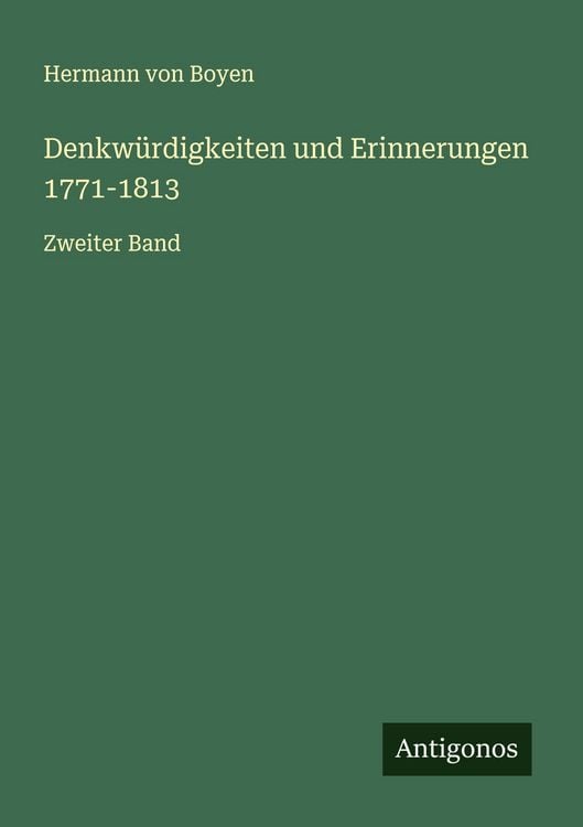 Produktbild: Denkw&uuml;rdigkeiten und Erinnerungen 1771-1813