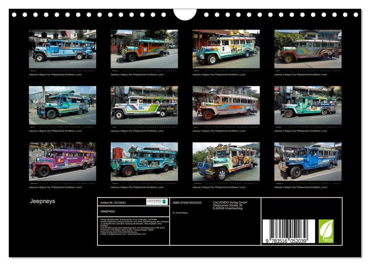 Produktbild: Jeepneys (Wandkalender 2026 DIN A4 quer), CALVENDO Monatskalender