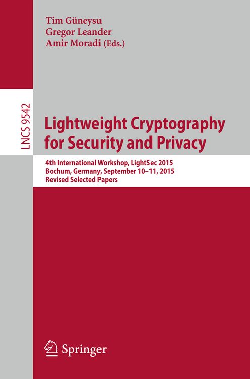 Produktbild: Lightweight Cryptography for Security and Privacy