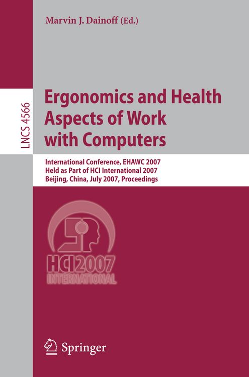 Produktbild: Ergonomics and Health Aspects of Work with Computers