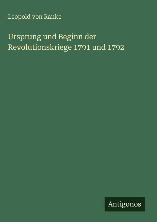 Produktbild: Ursprung und Beginn der Revolutionskriege 1791 und 1792