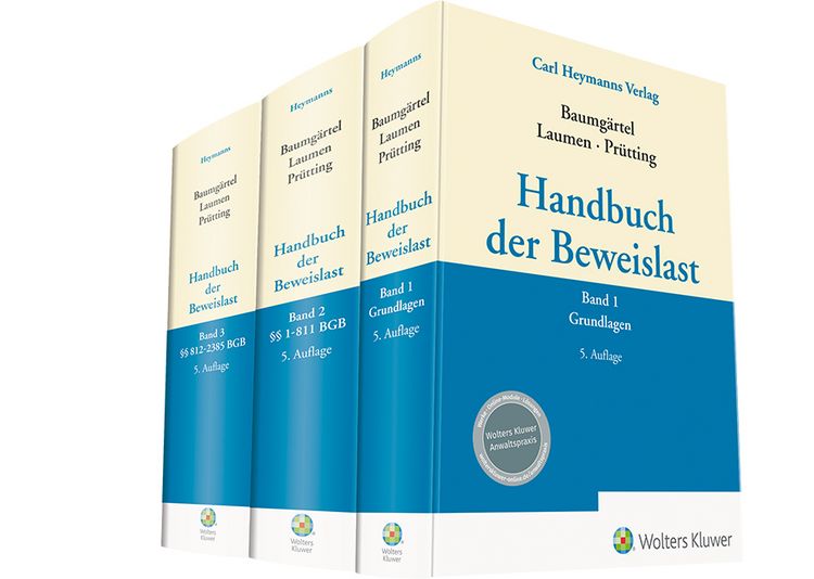 Produktbild: Handbuch der Beweislast (Bundle B&auml;nde 1-3)