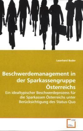 Produktbild: Buder, L: Beschwerdemanagement in der Sparkassengruppe &Ouml;ster