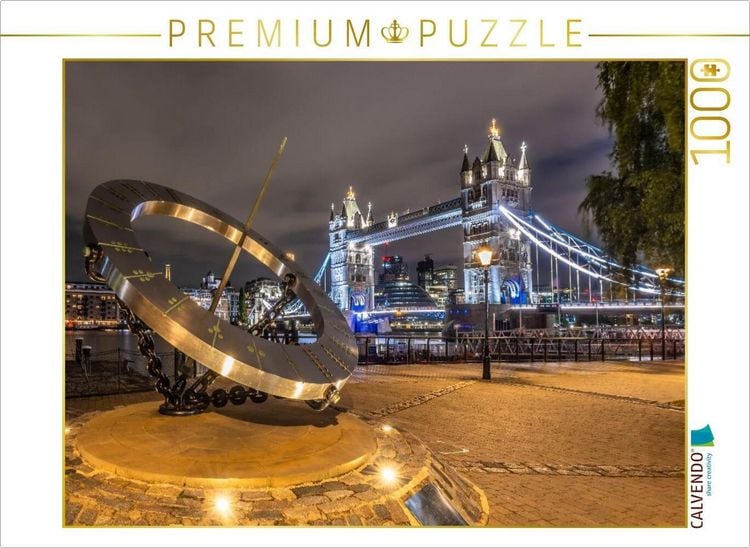 Produktbild: CALVENDO Puzzle LONDON Tower Bridge im Lichterglanz | 1000 Teile Lege-Gr&ouml;&szlig;e 64x48cm Foto-Puzzle f&uuml;r gl&uuml;ckliche Stunden