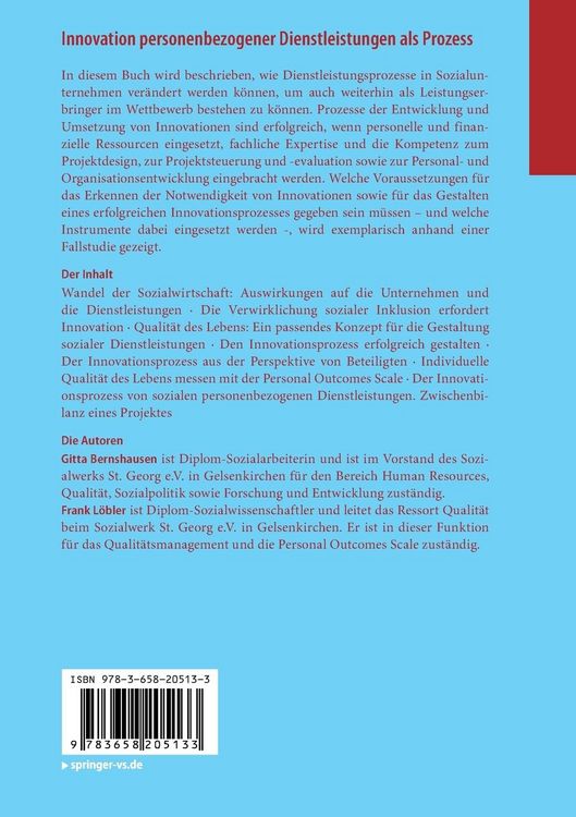 Produktbild: Innovation personenbezogener Dienstleistungen als Prozess