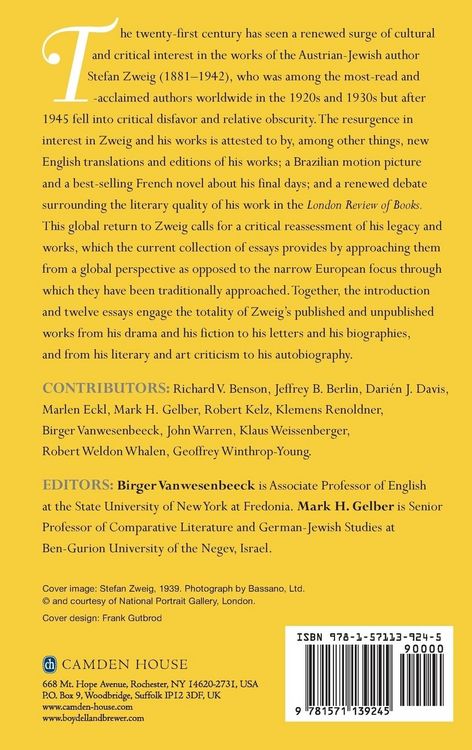 Produktbild: Stefan Zweig and World Literature