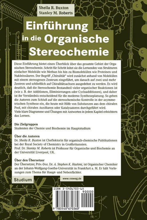Produktbild: Einf&uuml;hrung in die Organische Stereochemie
