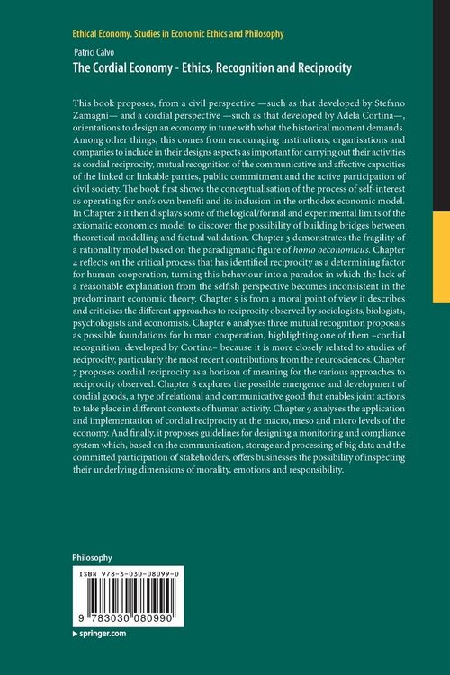 Produktbild: The Cordial Economy - Ethics, Recognition and Reciprocity