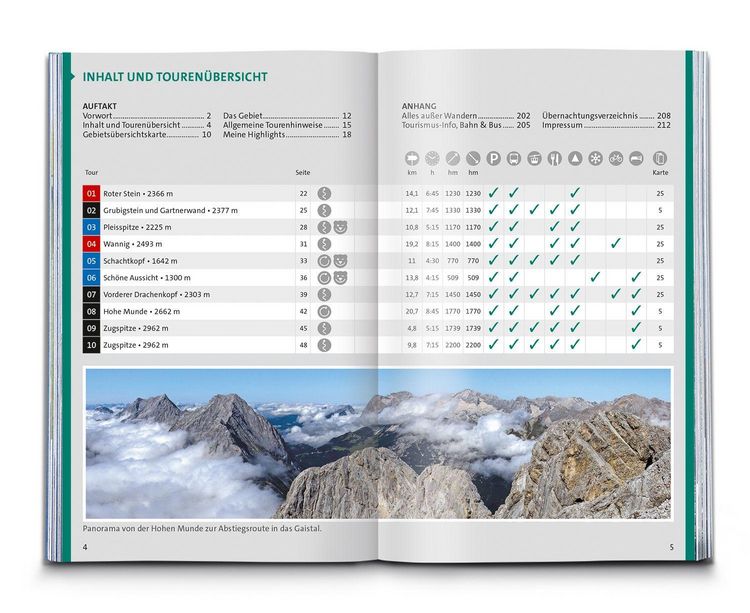 Produktbild: KOMPASS Wanderf&uuml;hrer Zugspitze, Werdenfelser Land, 60 Touren mit Extra-Tourenkarte