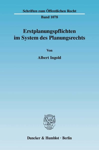 Produktbild: Erstplanungspflichten im System des Planungsrechts.
