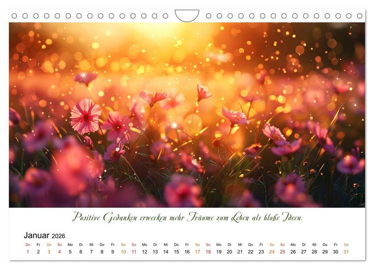 Produktbild: Freu Dich Motivations-Kalender (Wandkalender 2026 DIN A4 quer), CALVENDO Monatskalender