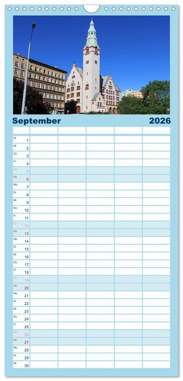 Produktbild: Familienplaner 2026 - Stettin - Bedeutende Hafenstadt in Polen mit 5 Spalten (Wandkalender, 21 x 45 cm) CALVENDO
