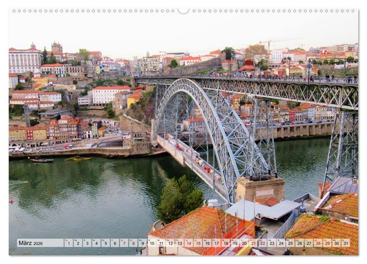 Produktbild: St&auml;dtereise nach Porto (Wandkalender 2026 DIN A2 quer), CALVENDO Monatskalender