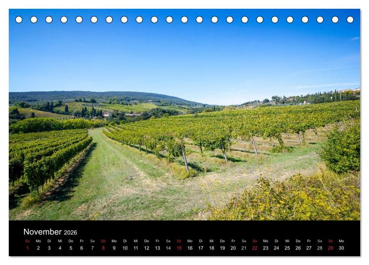 Produktbild: Toskana Landschaften (Tischkalender 2026 DIN A5 quer), CALVENDO Monatskalender