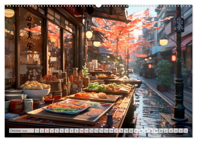 Produktbild: STREET FOOD Genuss International (Wandkalender 2026 DIN A2 quer), CALVENDO Monatskalender