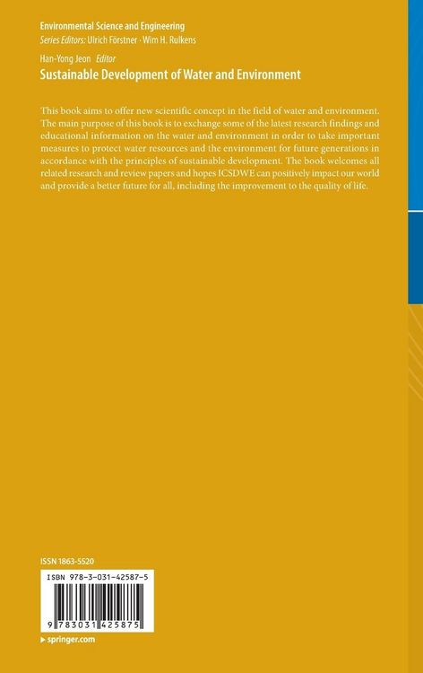 Produktbild: Sustainable Development of Water and Environment