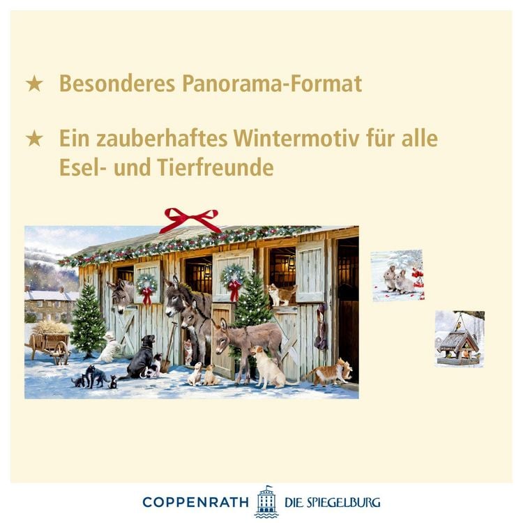 Produktbild: Wand-Adventskalender &ndash; Weihnacht bei den Tieren im Stall