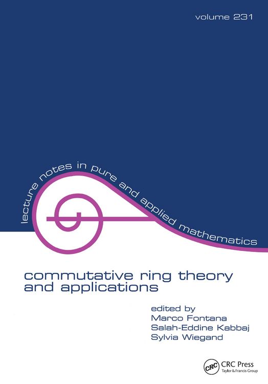 Produktbild: Commutative Ring Theory and Applications
