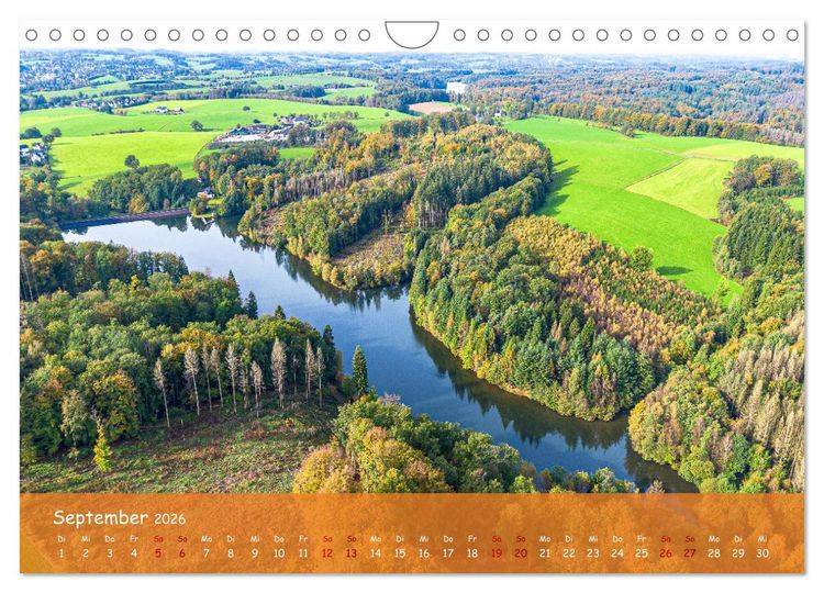 Produktbild: Talsperren der Wupper und ihrer Nebenfl&uuml;sse aus der Vogelperspektive (Wandkalender 2026 DIN A4 quer), CALVENDO Monatskalender
