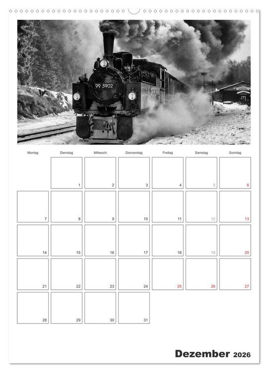 Produktbild: Unter Dampf. Eisenbahnromantik im Harz (Wandkalender 2026 DIN A2 hoch), CALVENDO Monatskalender