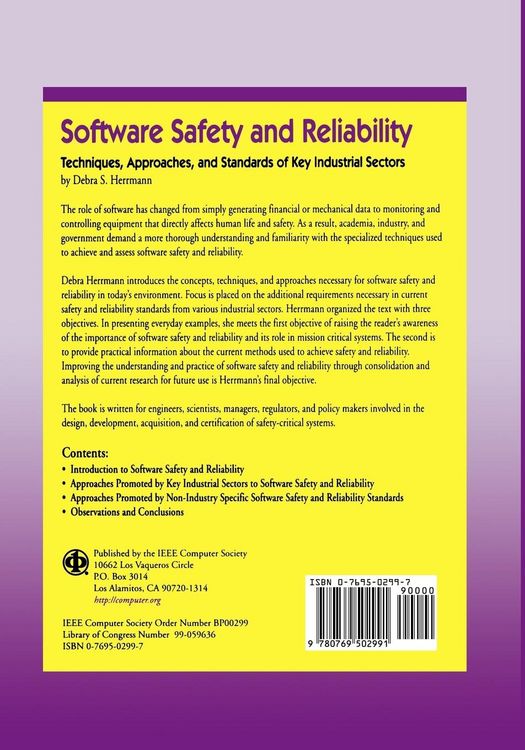 Produktbild: Software Safety Reliability