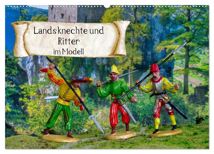 Produktbild: Landsknechte und Ritter im Modell (Wandkalender 2026 DIN A2 quer), CALVENDO Monatskalender