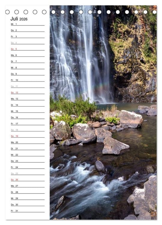 Produktbild: Faszination Wasserfall (Tischkalender 2026 DIN A5 hoch), CALVENDO Monatskalender