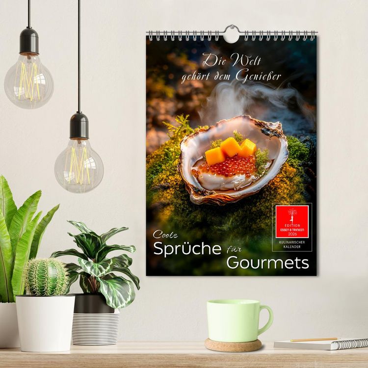 Produktbild: Coole Spr&uuml;che f&uuml;r Gourmets (Wandkalender 2026 DIN A4 hoch), CALVENDO Monatskalender