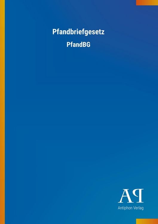 Produktbild: Pfandbriefgesetz
