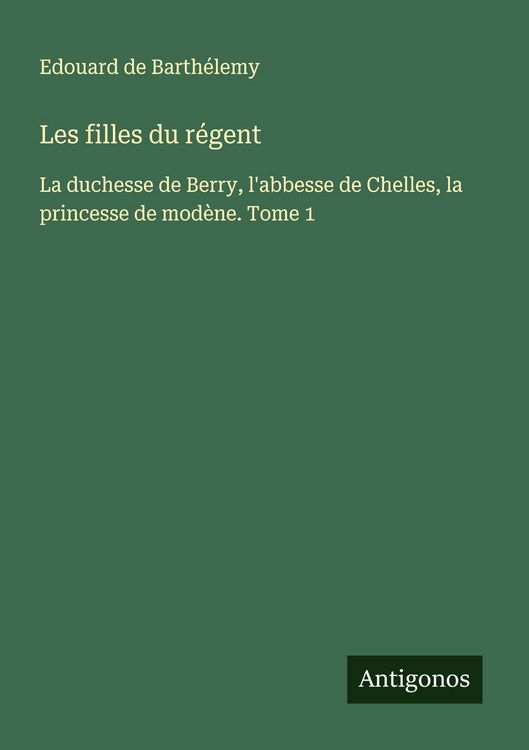 Produktbild: Les filles du r&eacute;gent