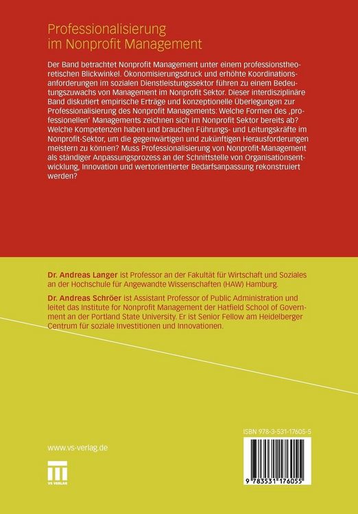 Produktbild: Professionalisierung im Nonprofit Management