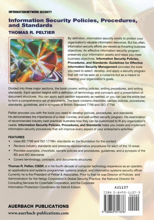 Produktbild: Information Security Policies, Procedures, and Standards