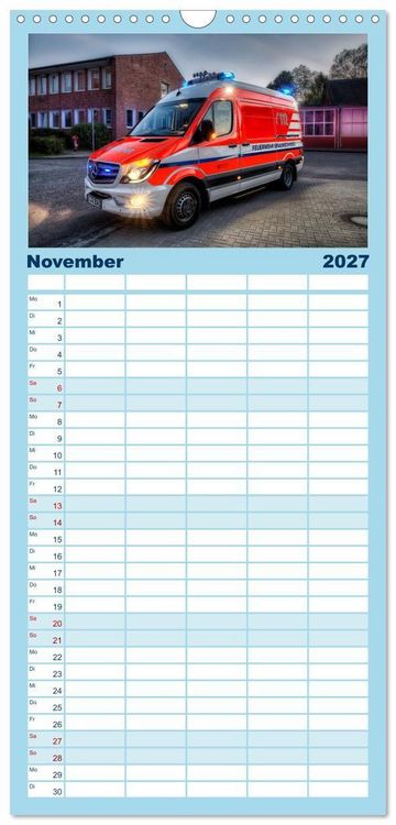 Produktbild: Familienplaner 2027 - Berufsfeuerwehr Braunschweig mit 5 Spalten (Wandkalender, 21 x 45 cm) CALVENDO