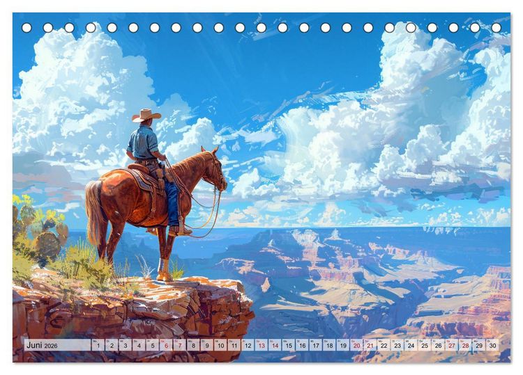 Produktbild: Pferde, Freiheit, Westernreiten (Tischkalender 2026 DIN A5 quer), CALVENDO Monatskalender