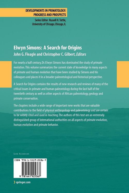 Produktbild: Elwyn Simons: A Search for Origins