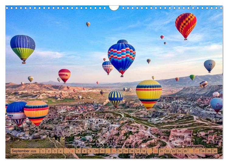 Produktbild: Fahren mit dem Ballon (Wandkalender 2026 DIN A3 quer), CALVENDO Monatskalender