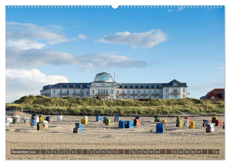 Produktbild: Ostfriesische Inseln - Borkum, Norderney, Juist, Baltrum, Langeoog, Spiekeroog, Wangerooge (hochwertiger Premium Wandkalender 2026 DIN A2 quer), Kunstdruck in Hochglanz