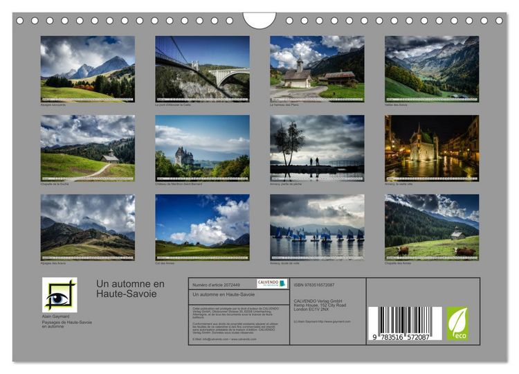 Produktbild: Un automne en Haute-Savoie (Calendrier mural 2026 DIN A4 vertical), CALVENDO calendrier mensuel