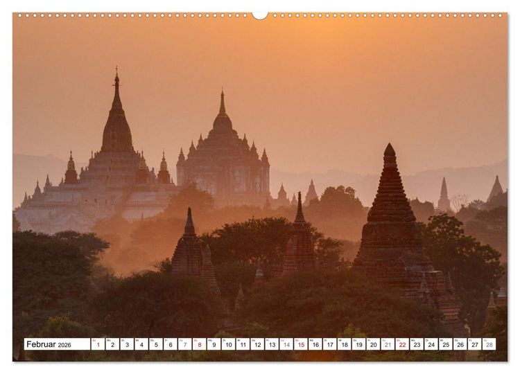 Produktbild: WUNDERVOLLES BAGAN (hochwertiger Premium Wandkalender 2026 DIN A2 quer), Kunstdruck in Hochglanz