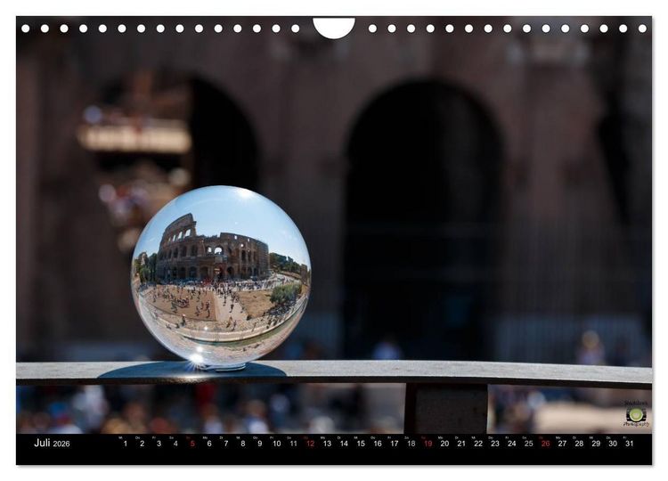 Produktbild: Glaskugel, Die Welt ist eine Kugel (Wandkalender 2026 DIN A4 quer), CALVENDO Monatskalender