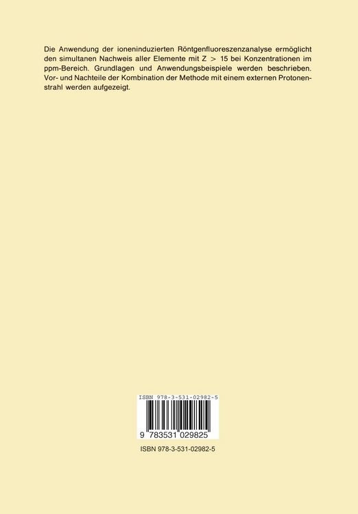 Produktbild: Spurenelementanalyse von Umweltchemikalien durch ioneninduzierte R&ouml;ntgenstrahlung