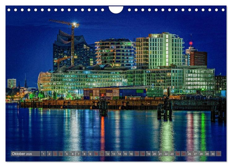 Produktbild: Hamburg City Vibes (Wandkalender 2026 DIN A4 quer), CALVENDO Monatskalender