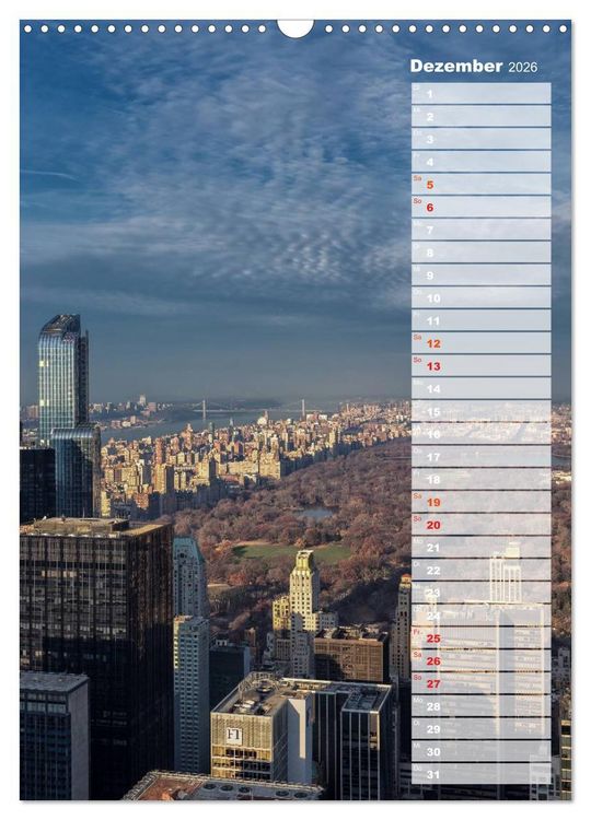 Produktbild: New York City Geburtstagskalender (Wandkalender 2026 DIN A3 hoch), CALVENDO Monatskalender