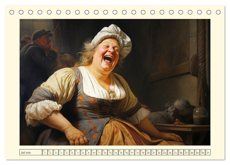 Produktbild: Das lachende Mittelalter. Spa&szlig; und Schenkelklopfer gab es schon immer! (Tischkalender 2026 DIN A5 quer), CALVENDO Monatskalender