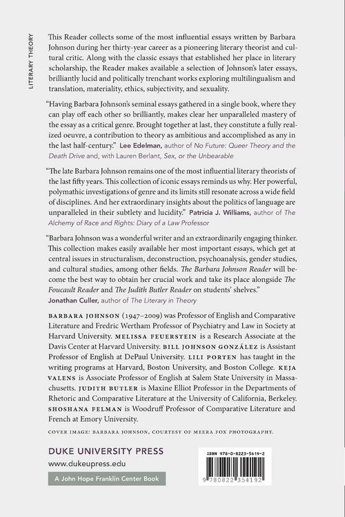 Produktbild: The Barbara Johnson Reader