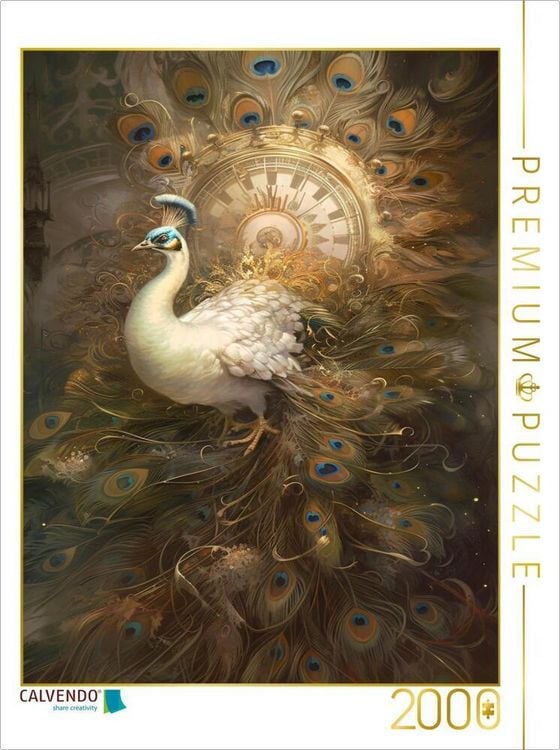 Produktbild: CALVENDO Puzzle Ein Motiv aus dem Kalender Malerische Pfaue | 2000 Teile Lege-Gr&ouml;&szlig;e 90x67cm Foto-Puzzle f&uuml;r gl&uuml;ckliche Stunden