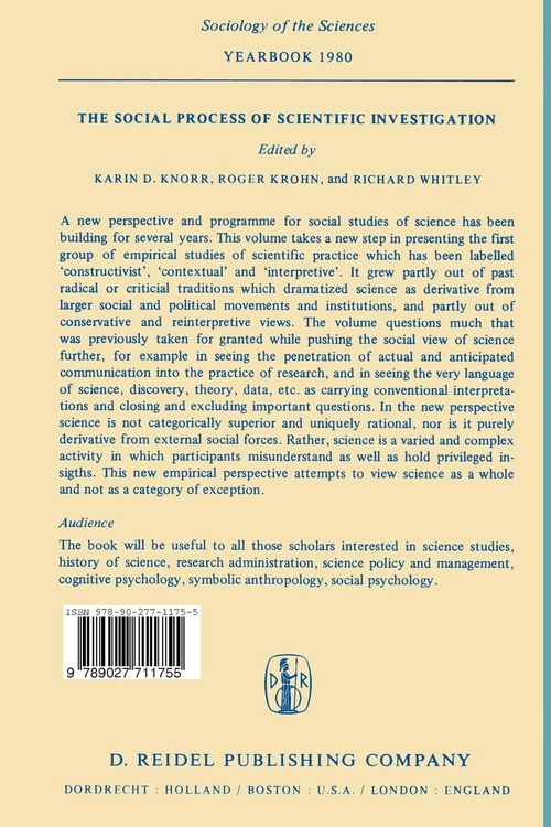 Produktbild: The Social Process of Scientific Investigation
